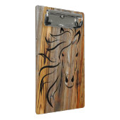Rustige paarden op houten miniklankbord mini klembord (Schuin)