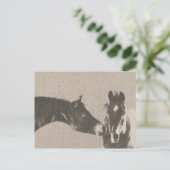 Rustige paardenkoppen briefkaart (Staand voorkant)