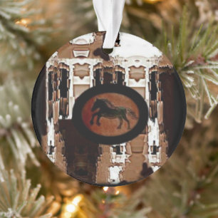 Rustige paardenprint ornament