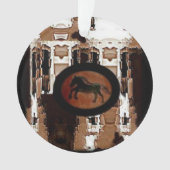 Rustige paardenprint ornament (voorkant)