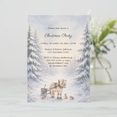 Rustige Paardenslee Winter Kerstfeest Kaart (Staand voorkant)