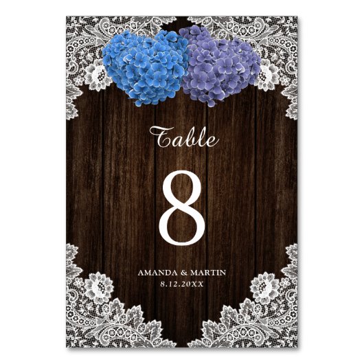 Rustige Paars en blauw hout Kaart (Achterkant)