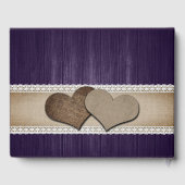 Rustige Paars zonnebloempouten Gastenboek (Achterkant)