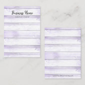 Rustige Paarse Barn Wood met juwelenvertoning Visitekaartje (Voorkant / Achterkant)