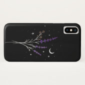 Rustige paarse bloemen en maan Case-Mate iPhone case (Achterkant (horizontaal))