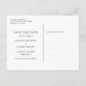 Rustige Paarse bruidskranting bespaart de datum Aankondigingskaart (Achterkant)