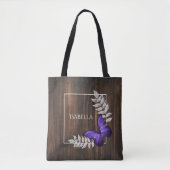 Rustige Paarse Butterfly - Gepersonaliseerde Canva Tote Bag (Voorkant)