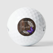 Rustige Paarse Butterfly Golf Balls Golfballen (Voorkant)