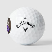 Rustige Paarse Butterfly Golf Balls Golfballen (Logo)