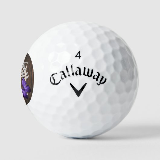 Rustige Paarse Butterfly Golf Balls Golfballen (Logo)