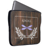 Rustige Paarse dragonfly-laptophoes Laptop Sleeve (Voorkant Rechts)