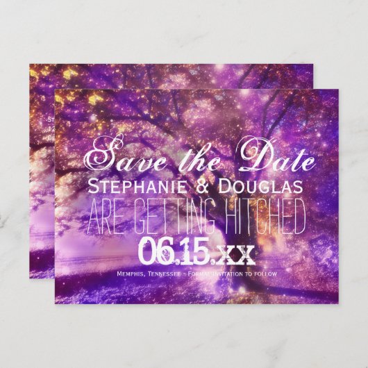 Rustige Paarse eikenboom sparen de Briefkaarten Da (Voorkant / Achterkant)