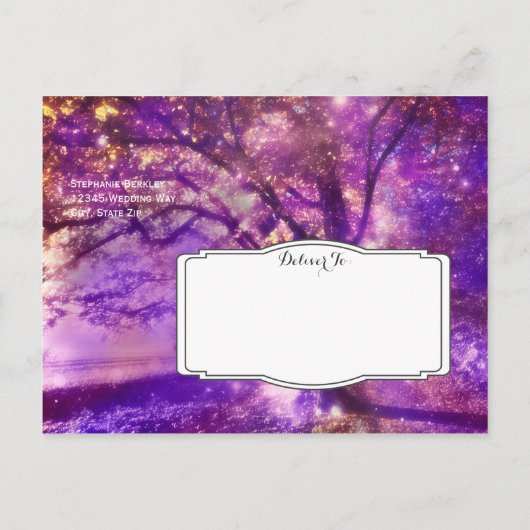 Rustige Paarse eikenboom sparen de Briefkaarten Da (Achterkant)