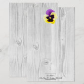 Rustige Paarse en gele banketbakkerij Briefpapier (Voorkant / Achterkant)