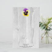 Rustige Paarse en gele banketbakkerij Briefpapier (Staand voorkant)