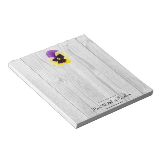 Rustige Paarse en gele Blocnote (Schuin)