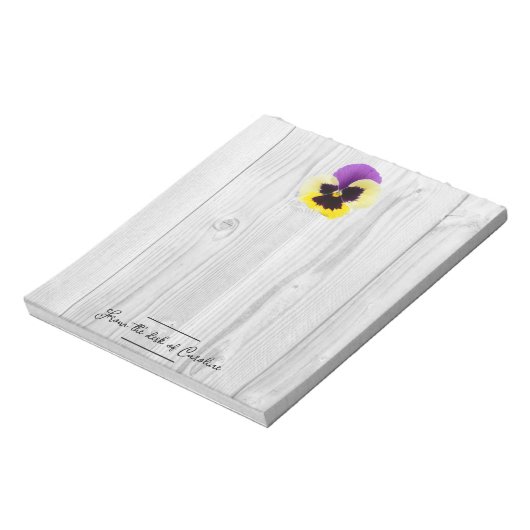 Rustige Paarse en gele Blocnote (Linkerzijde)