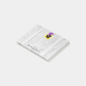 Rustige Paarse en gele Pansy Aangepersonaliseerde Post-it® Notes (Schuin)