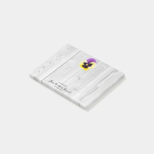 Rustige Paarse en gele Pansy Aangepersonaliseerde  Post-it® Notes (Schuin)