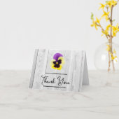 Rustige Paarse en gele Pansy Hartelijk dank Kaart (Gele Bloem)