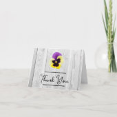 Rustige Paarse en gele Pansy Hartelijk dank Kaart (Voorkant)