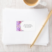Rustige Paarse Floral Return Address Label (Insitu)