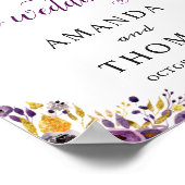 Rustige Paarse goudbekistingen Welkomstbord Poster (Hoek)