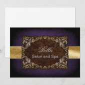 Rustige paarse gouden Zaken Hartelijk dank Bedankkaart (Voorkant / Achterkant)