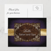 Rustige paarse goudhandel Hartelijk dankKaarten Briefkaart (Voorkant / Achterkant)