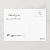 Rustige paarse goudhandel Hartelijk dankKaarten Briefkaart (Achterkant)