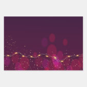 Rustige Paarse gradiënt Gold Neon Verlichtingscade Inpakpapier Vel (Voorkant 3)