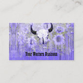 Rustige Paarse groene Westerne bull Sull Sunflower Visitekaartje (Voorkant)