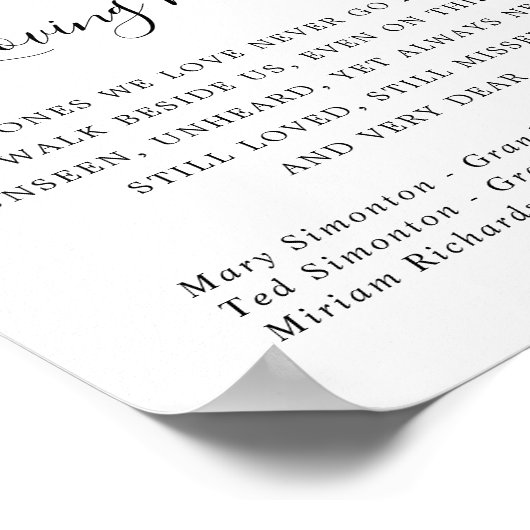 Rustige Paarse herdenkingsgebaar voor Floral Weddi Poster (Hoek)