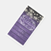 Rustige Paarse houten strijklichten Servet (Hoek)