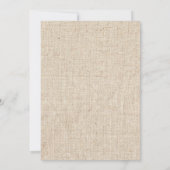 Rustige Paarse Hydrangea Floral Lace Burlap Weddin Kaart (Achterkant)