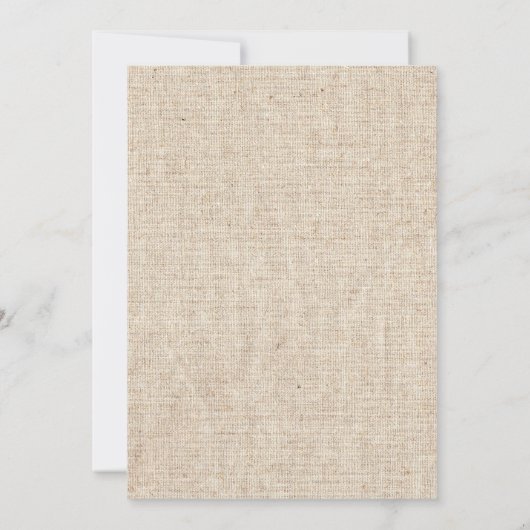 Rustige Paarse Hydrangea Floral Lace Burlap Weddin Kaart (Achterkant)