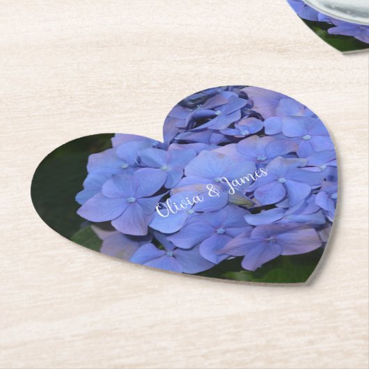 Rustige Paarse Hydrangea macrophylla Kartonnen Onderzetters (Gekanteld)