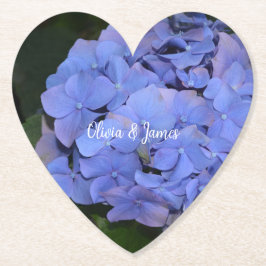 Rustige Paarse Hydrangea macrophylla Kartonnen Onderzetters