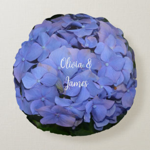 Rustige Paarse Hydrangea macrophylla Rond Kussen