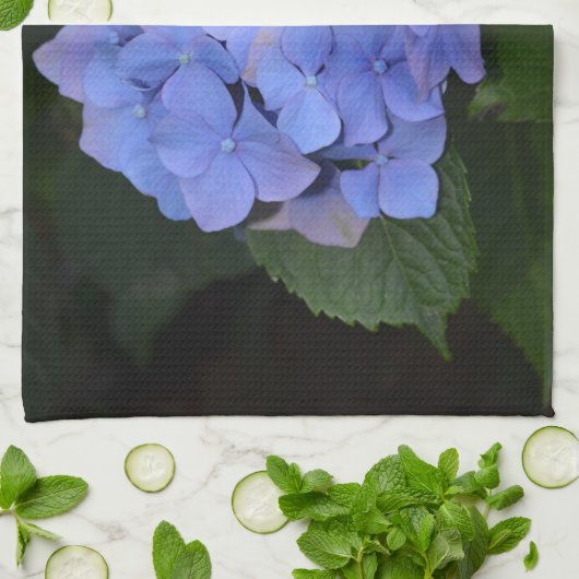 Rustige Paarse Hydrangea macrophylla Theedoek (Gevouwen)
