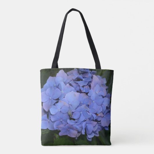 Rustige Paarse Hydrangea macrophylla Tote Bag (Achterkant)