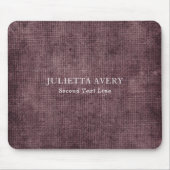 Rustige Paarse linnen textuur Muismat (Voorkant)