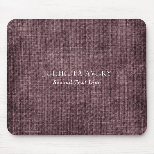 Rustige Paarse linnen textuur Muismat (Voorkant)