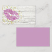 Rustige Paarse Lips-bedrijfskaarttemplate Visitekaartje (Voorkant / Achterkant)