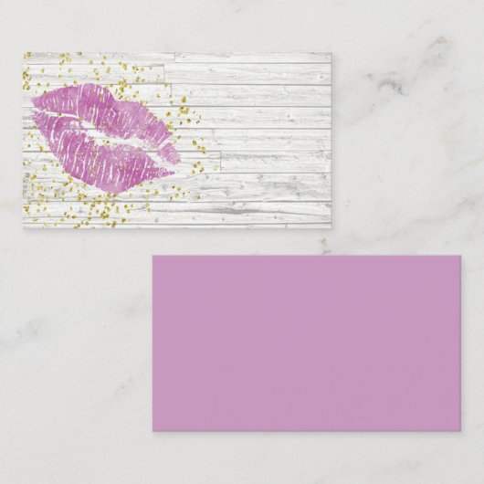 Rustige Paarse Lips-bedrijfskaarttemplate Visitekaartje (Voorkant / Achterkant)