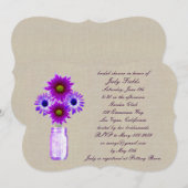 Rustige Paarse Mason Jar Bridal Shower Kaart (Voorkant / Achterkant)
