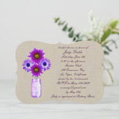 Rustige Paarse Mason Jar Bridal Shower Kaart (Staand voorkant)