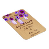 Rustige Paarse Mason Jars redden de datum Magnet Magneet (Rechterzijde)