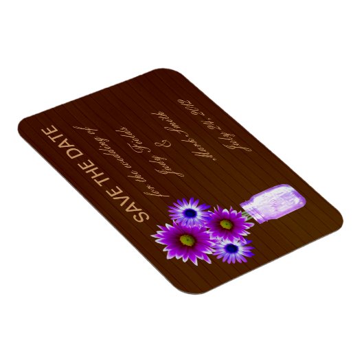 Rustige paarse metseljars Bewaar de datum-magneet Magneet (Rechterzijde)