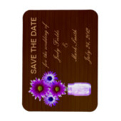 Rustige paarse metseljars Bewaar de datum-magneet Magneet (Verticaal)